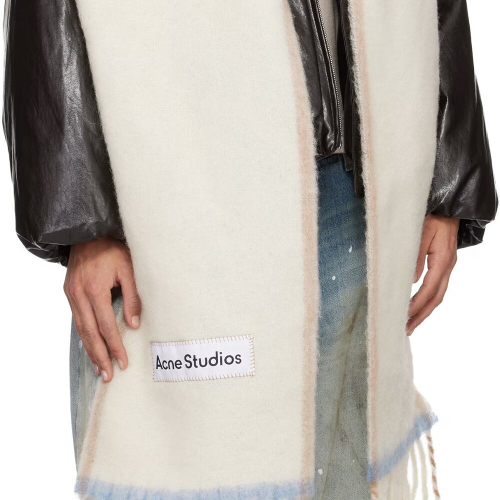 ACNE STUDIOS Mohair blend Wool Fringe Scarf - NWOT - 108 x 11 inches
